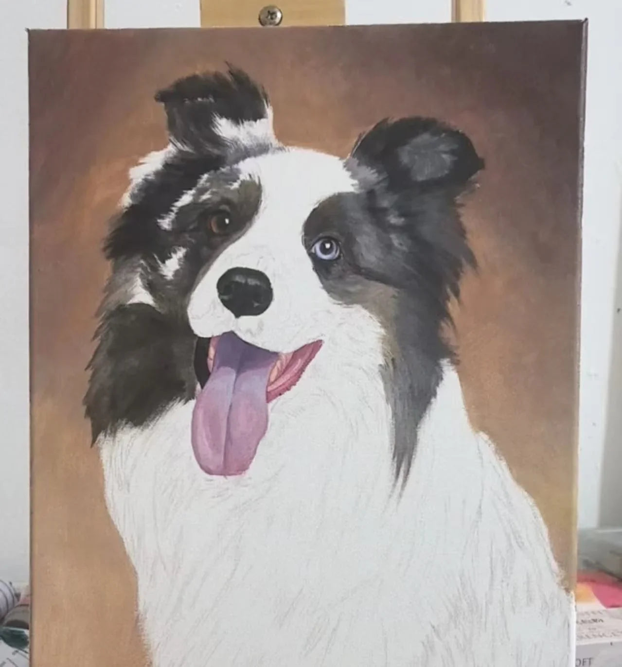 宠物定制油画 50x50cm | Custom Pet Oil Painting – Preserve Your Pet's Beauty Forever
